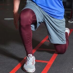 AGOGIE Resistance Band Ruched Pants  20+ In Maroon Size XS